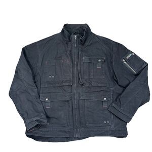 Blaklader Jacket Men's XXL Black Workwear Full Zip Brawny Cotton Canvas Rugged
